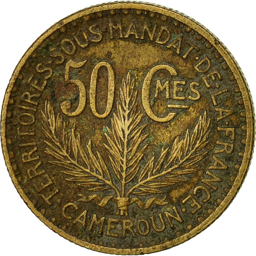 French Cameroon | 50 Centimes Coin | Marianne | Phrygian Cap | Km:1 | 1924 - 1926