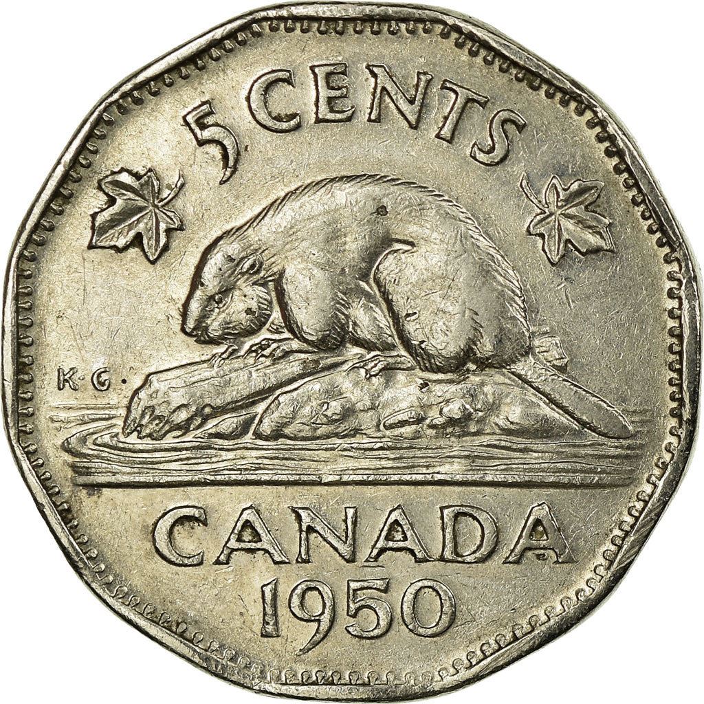 Canada | 5 Cents Coin | Nickel | KM:42 | 1948-1950