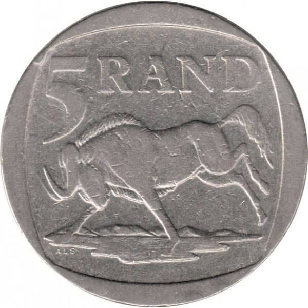 South Africa 5 Rand Coin | Zulu Legend - ININGIZIMU AFRIKA | KM229 | 2000 - 2001