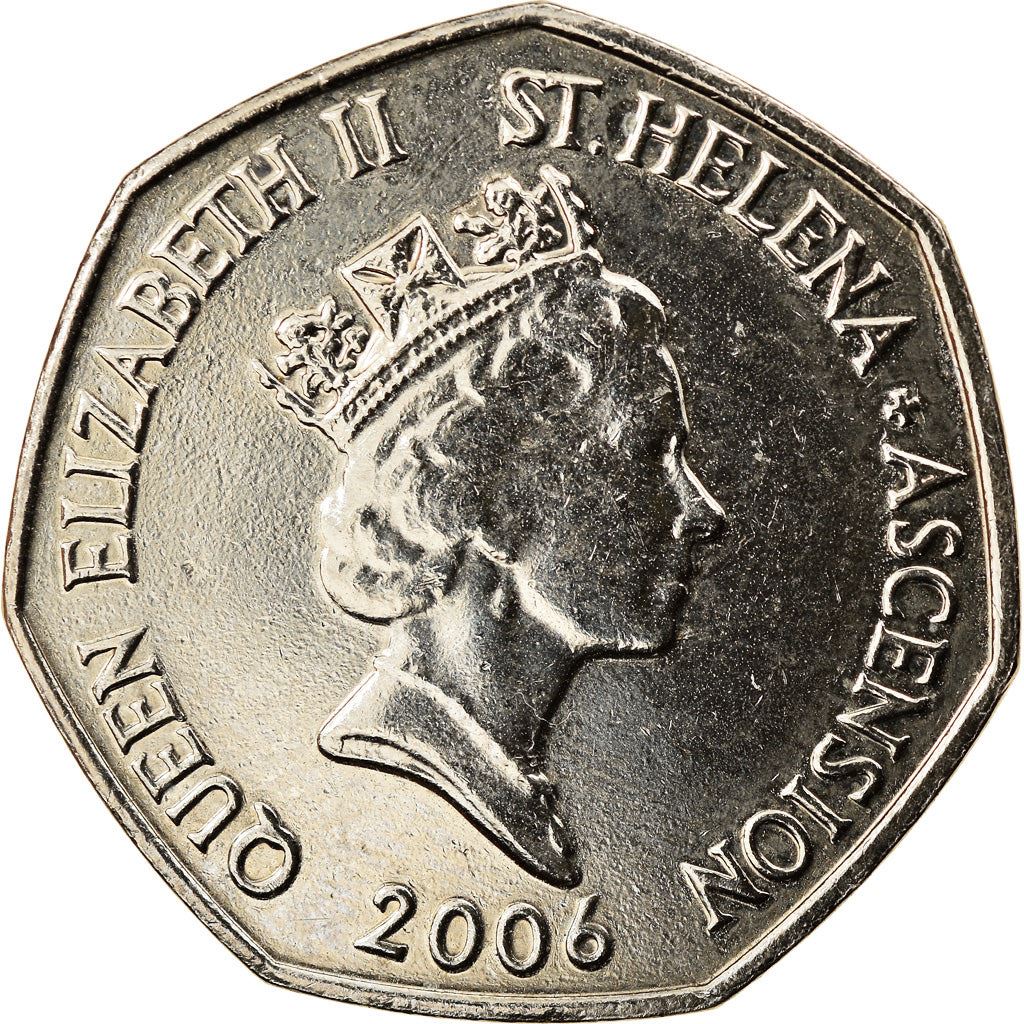 Sant'Elena e Ascensione | Moneta da 50 Pence | Elisabetta II | Tartaruga Verde | KM:27 | 2003 - 2006
