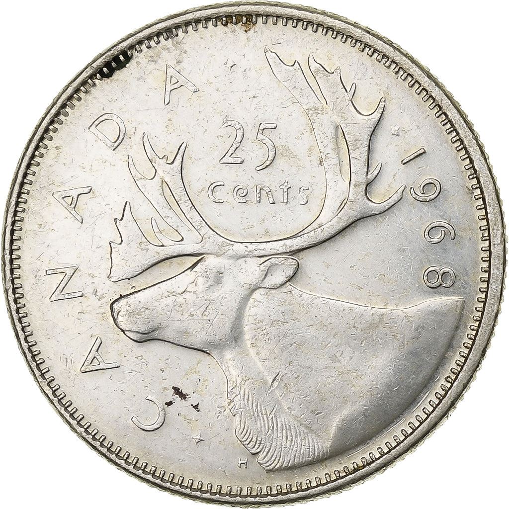 Canada | 25 cent munt | Zilver | 2e portret | KM:62a | 1968