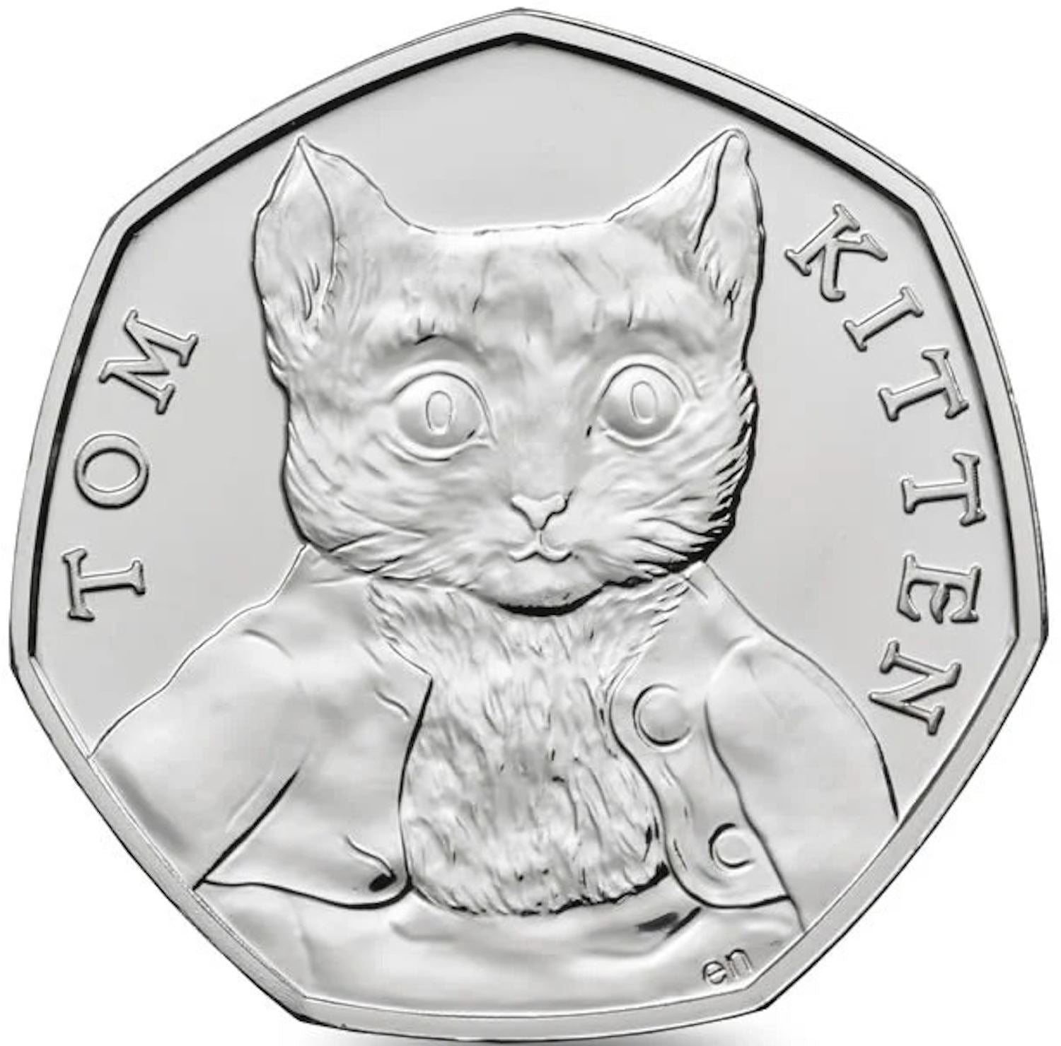 United Kingdom 50 Pence Coin | Elizabeth II 5th portrait | Tom Kitten | 2017