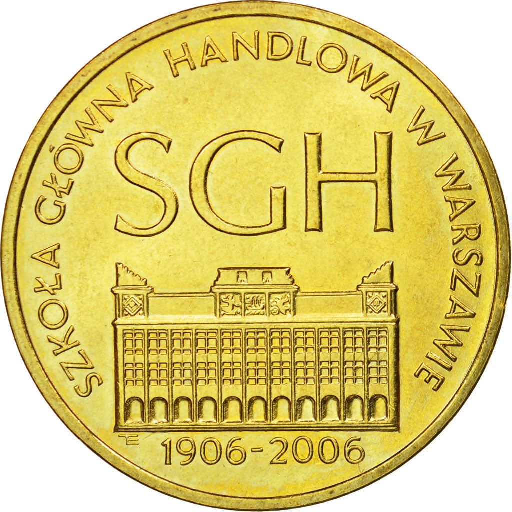 Poland | 2 Zlotys Coin | Warsaw School | Y:609 | 2006