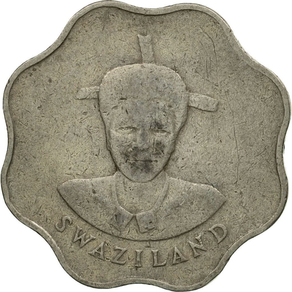 Kingdom of Swaziland | 10 Cents Coin | King Mswati III | Sugar Canes | KM:41 | 1986 - 1992