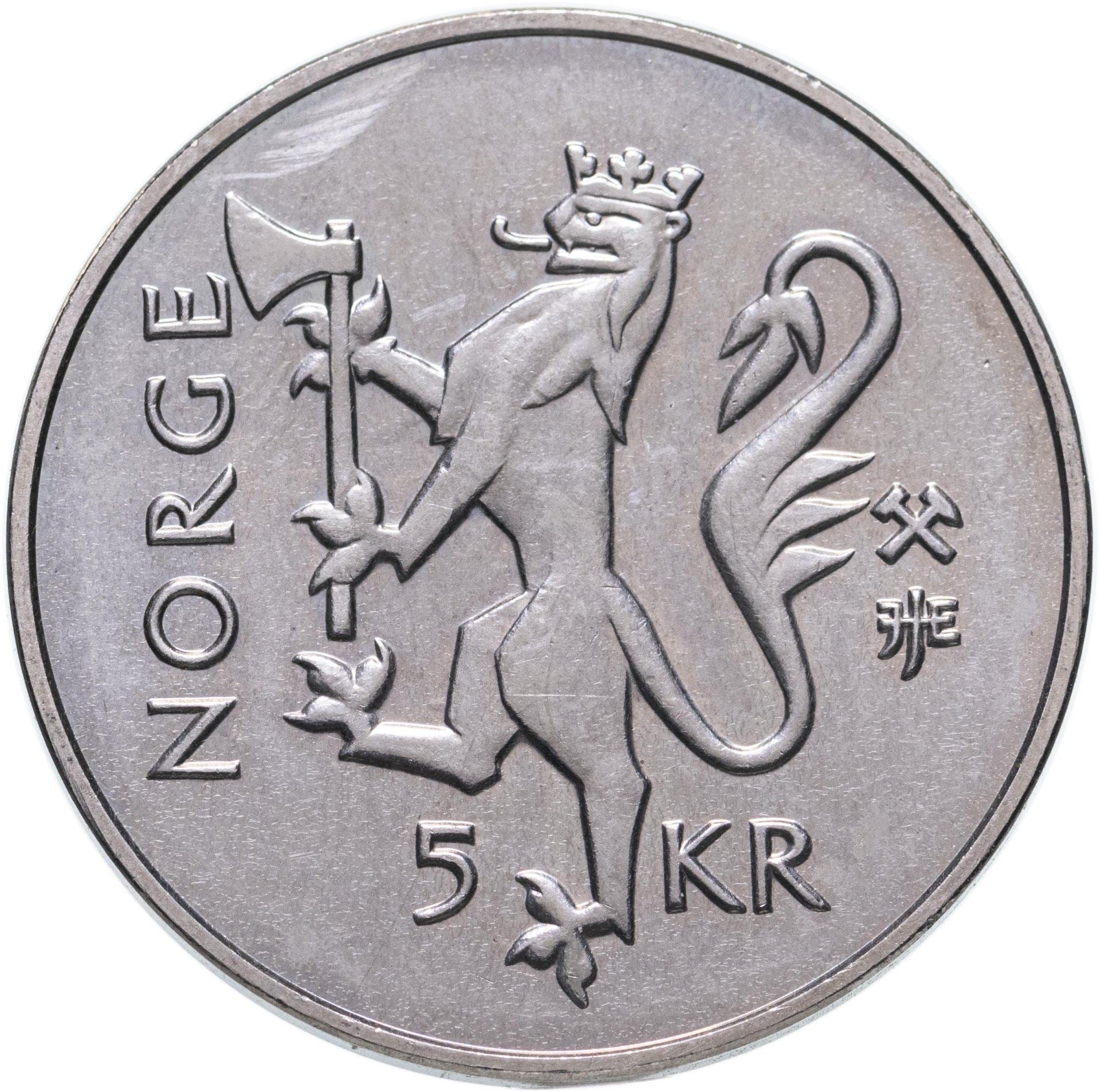Norway | 5 Kroner Coin | Norwegian Postal Service | KM:461 | 1997