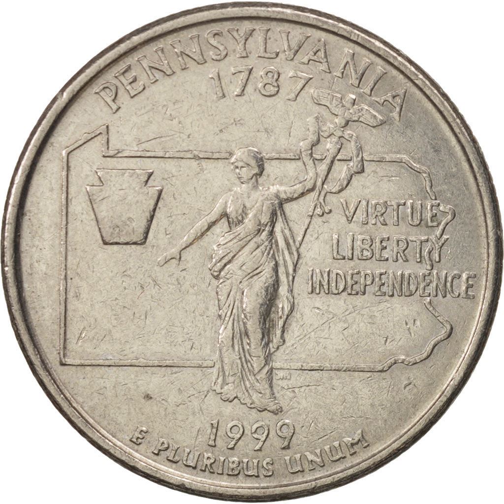 United States | 1/4 Dollar Coin | Pennsylvania | Km:294 | 1999