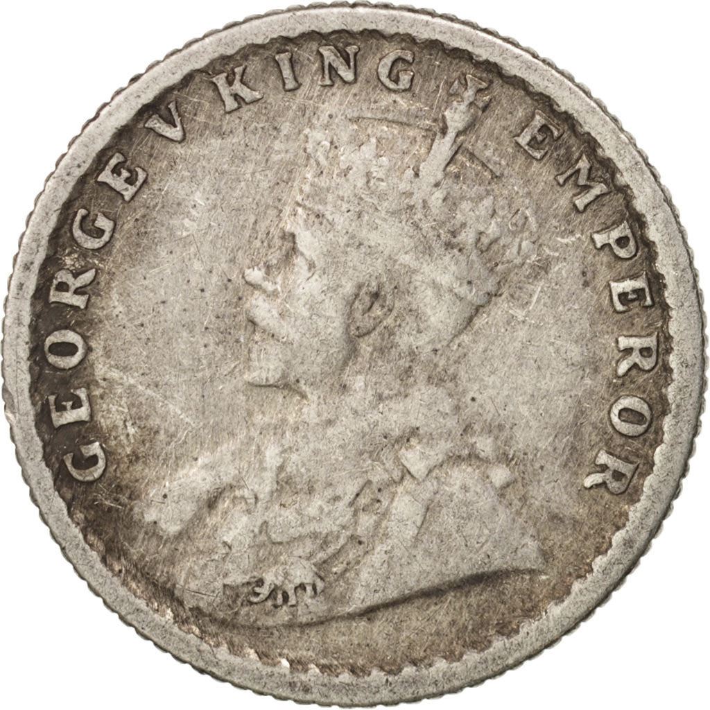 India - British | 1/4 Rupee Coin | King George V | Km:518 | 1912 - 1936