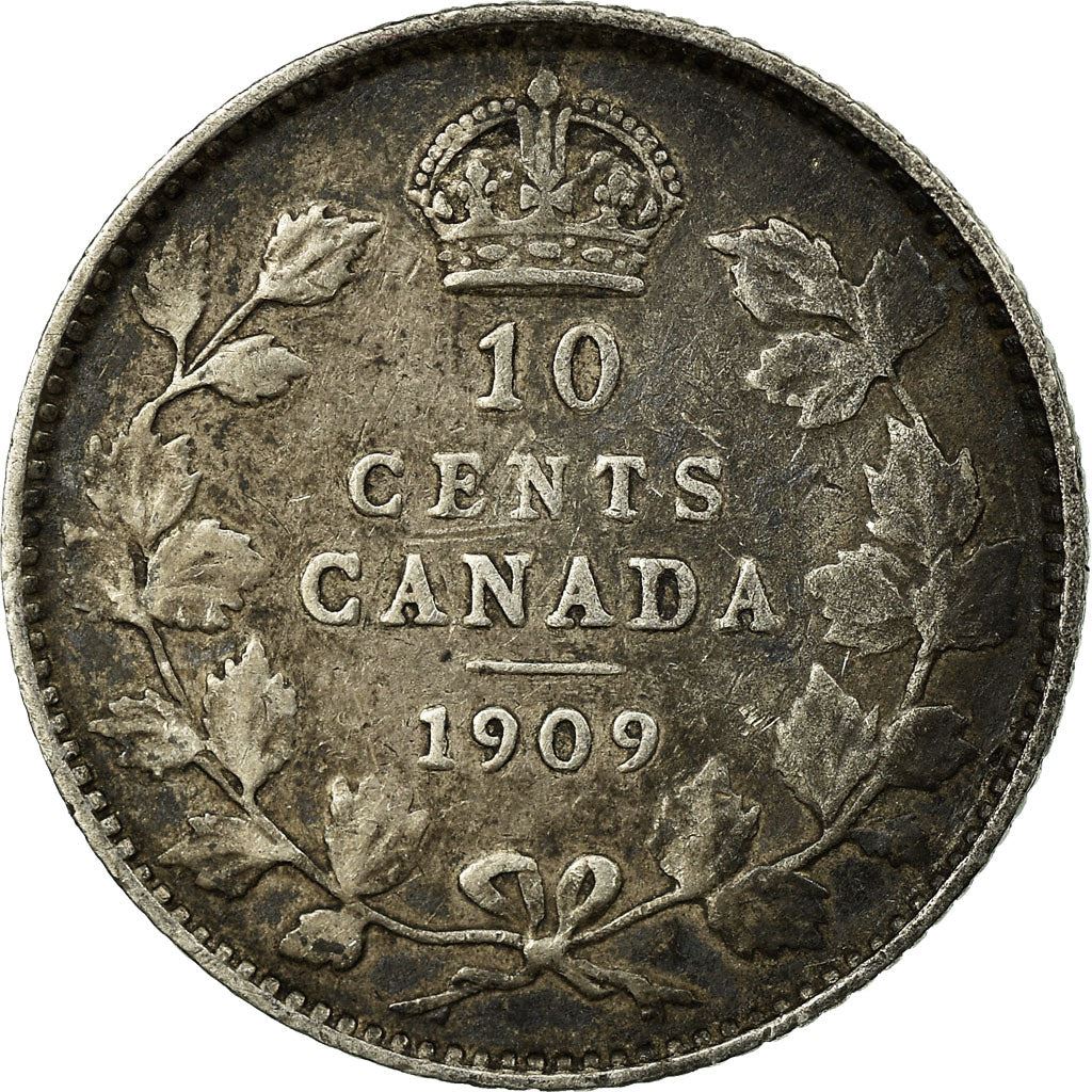 Kanada | 10 centų moneta | Sidabras | Karūna | Vainikas | KM:10 | 1902–1910