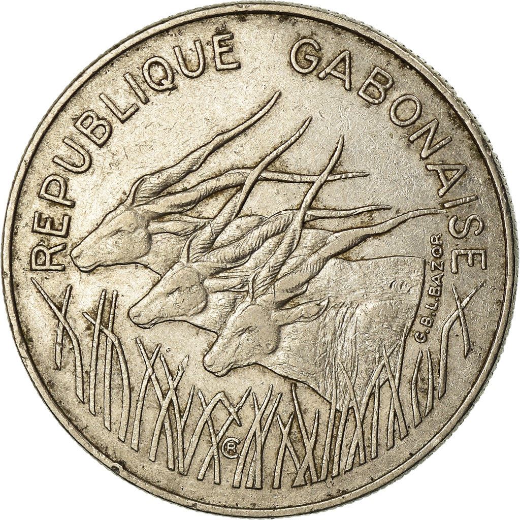 Gabon | 100 Francs Coin | Giant Eland | Km:13 | 1975 - 1985