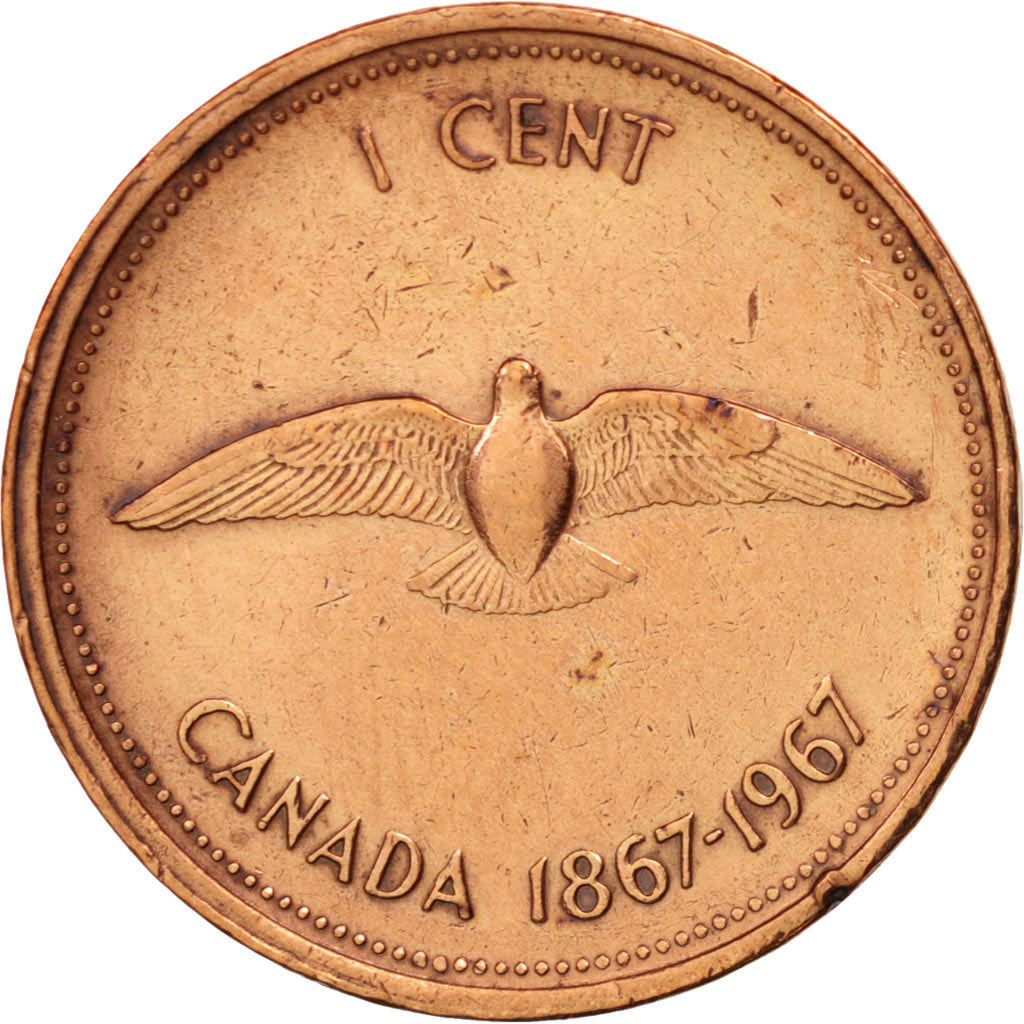 Canada | 1 Cent Coin | Bronze | Rock Dove | KM:65 | 1967