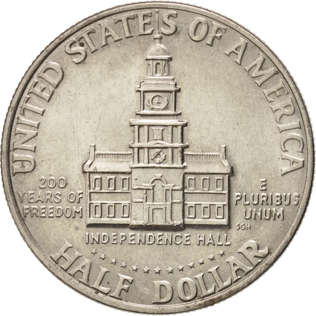 United States | ½ Dollar Coin | Independence Hall | Copper-nickel clad copper | KM:205 | 1976