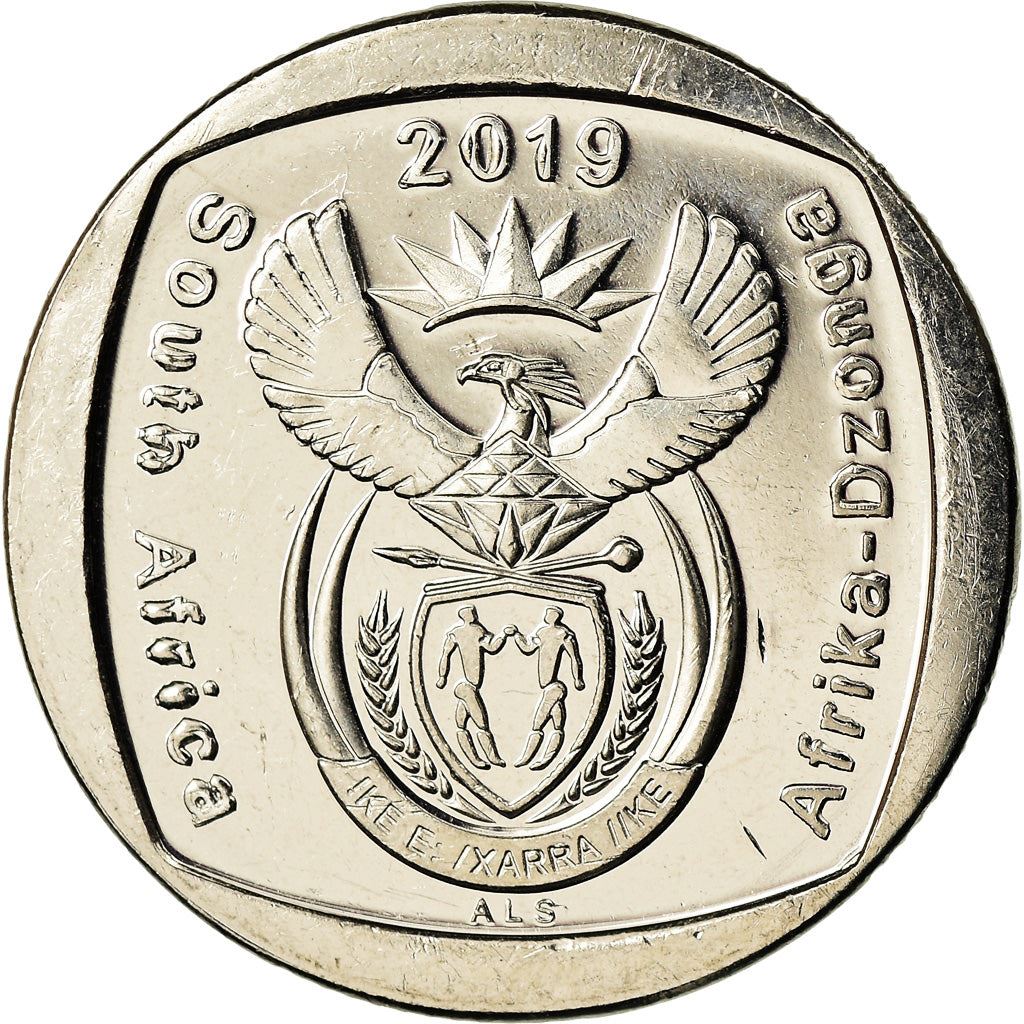South Africa | 2 Rand Coin | Letter Cube | Open Book | Graduation Cap | Education | Km:698 | 2019