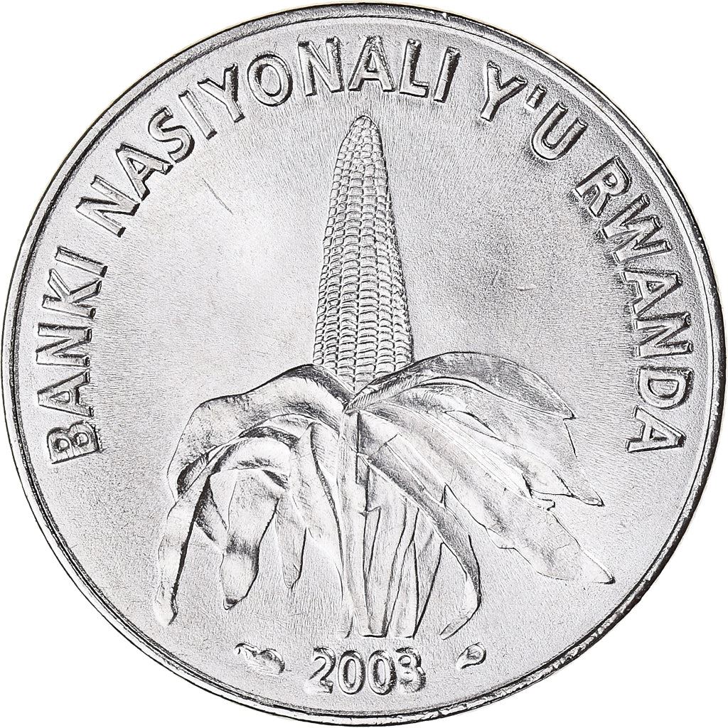 Rwanda | 50 Amafaranga Coin | Maize | Km:26 | 2003