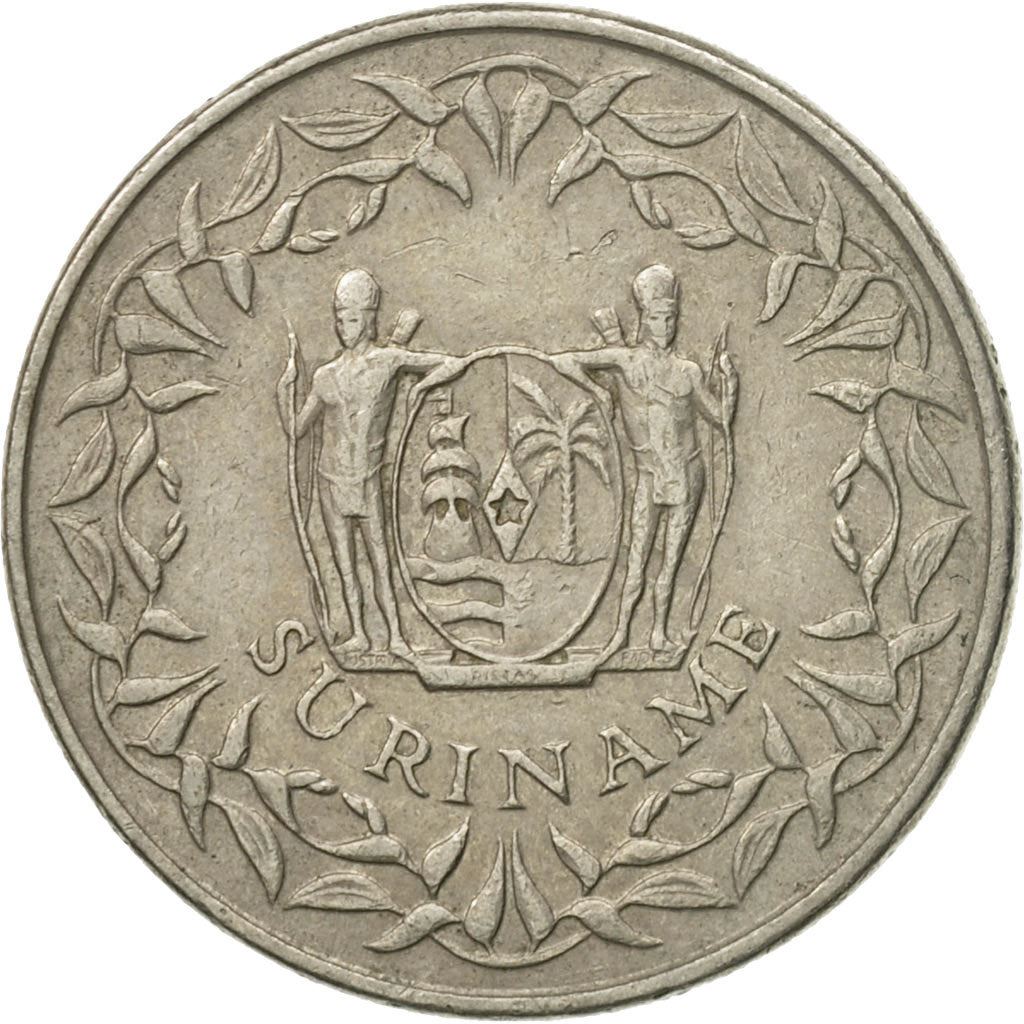 Suriname | 100 Cents Coin | Wreath | Natives | Km:23 | 1987 - 2017