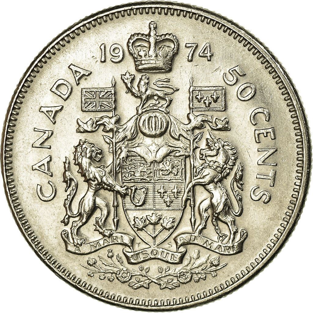 Canada | 50 Cents Coin | Nickel | 2nd portrait, Nickel | KM:75 | 1968-1989