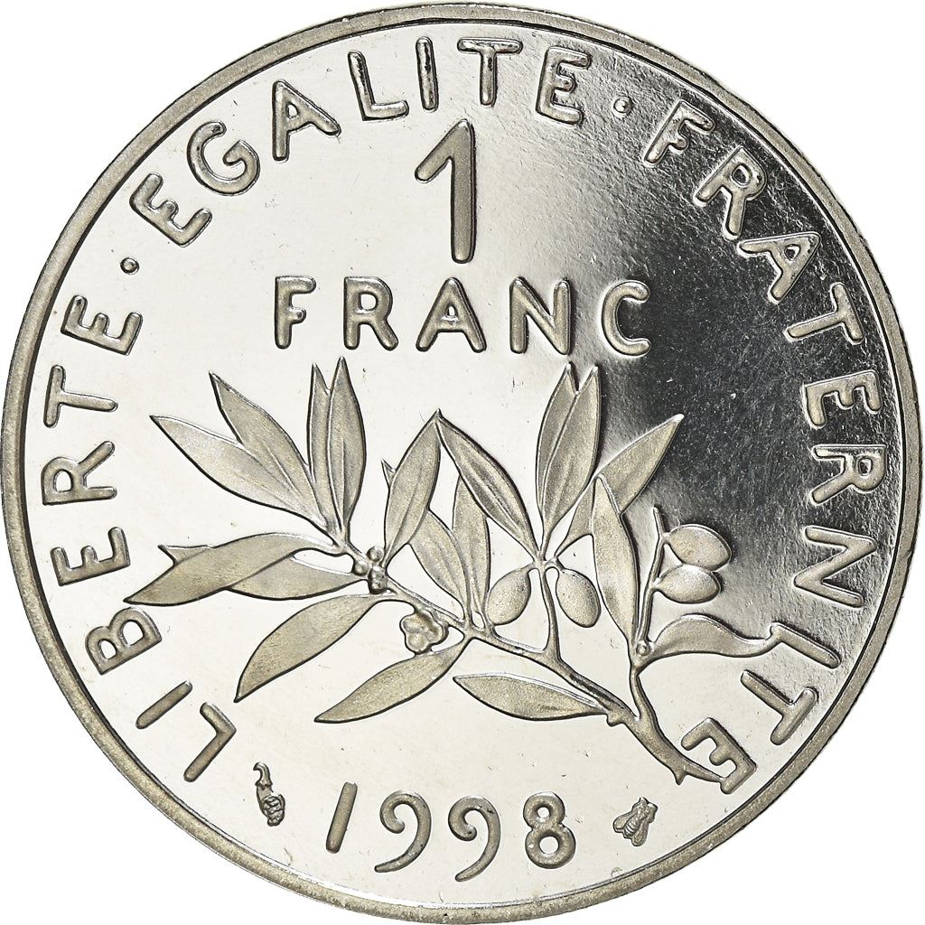 French 1 Franc Coin | Signature D'AP. O.ROTY | proof | KM925.2 | France | 1991 - 2001