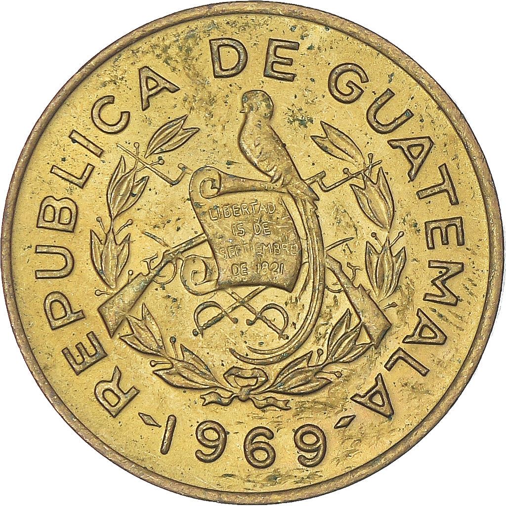 Guatemala | 1 Centavo Coin | Fray Bartolomé | Km:265 | 1965 - 1970