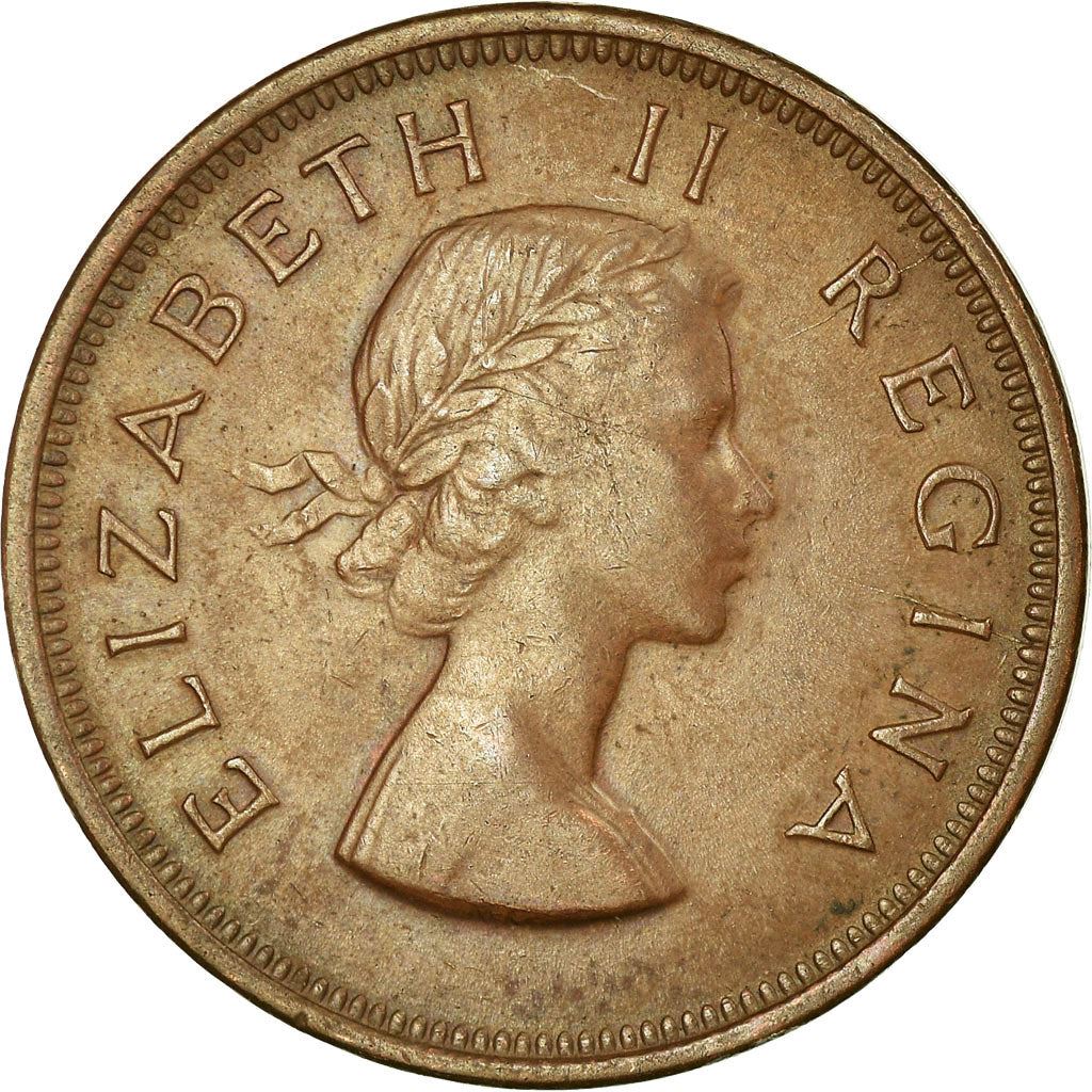 South Africa 1 Penny Coin | Elizabeth II 1st portrait | KM46 | 1953 - 1960