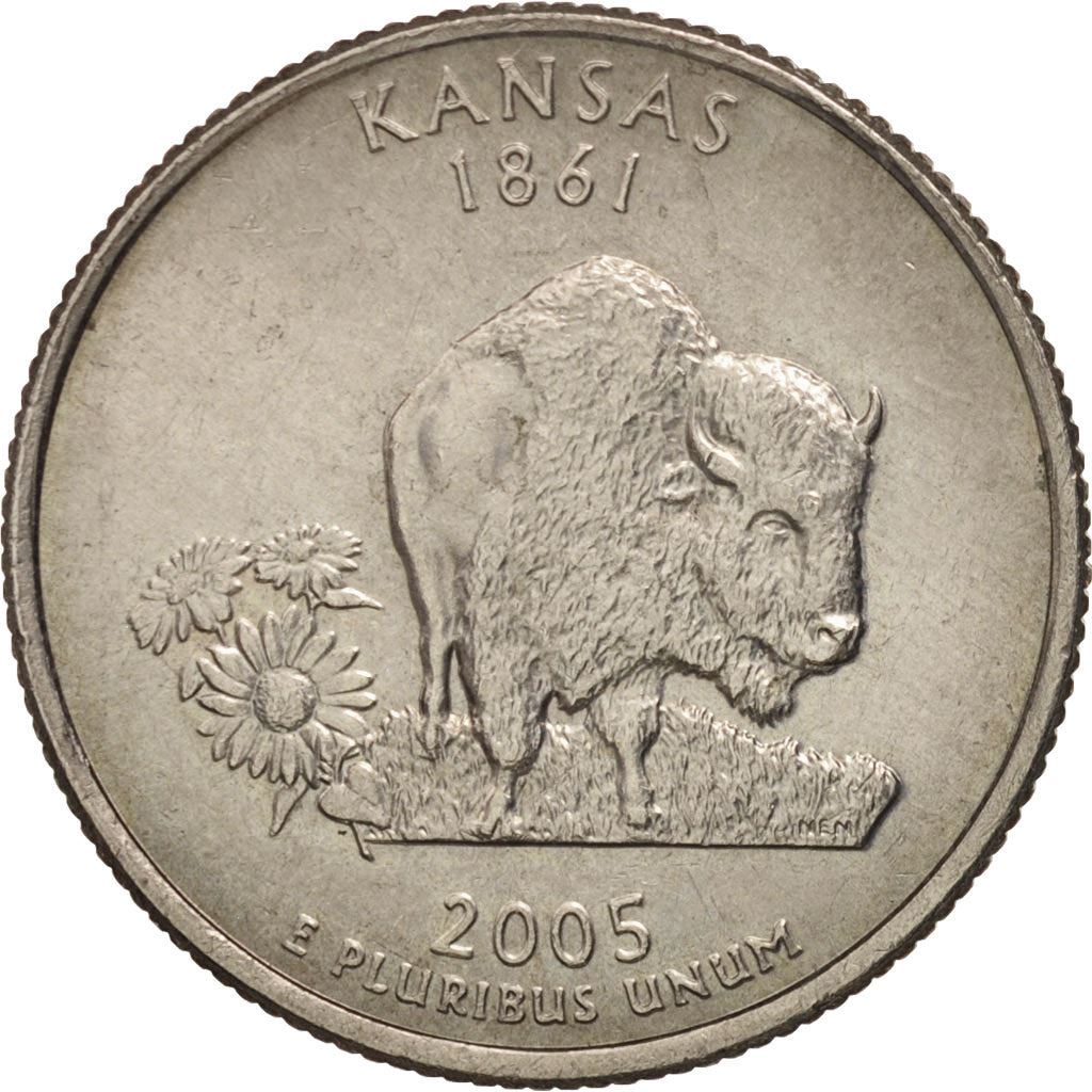 United States | 1/4 Dollar Coin | Kansas | Km:373 | 2005