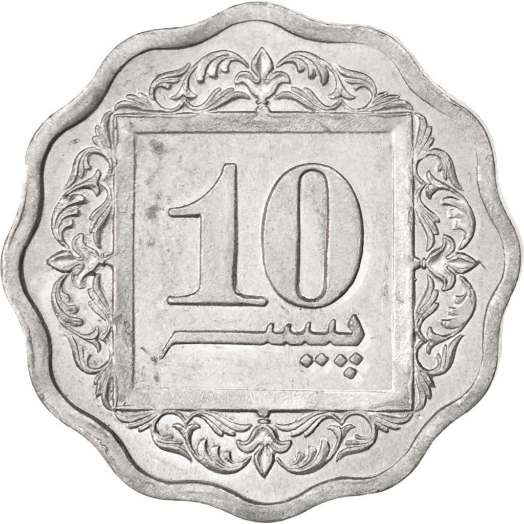 Pakistan | 10 Paisa Coin | Crescent Moon | Km:53 | 1981 - 1996