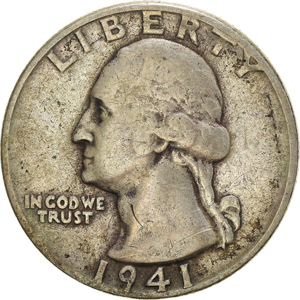 アメリカ合衆国 | 1/4ドル硬貨 | ジョージ・ワシントン | KM:164 | 1932年 - 1964年