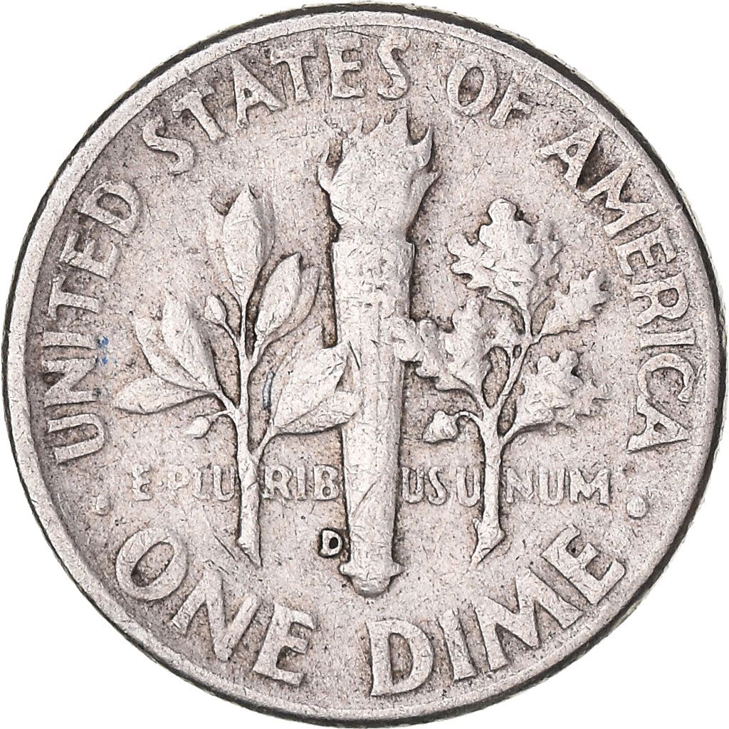 アメリカ合衆国 | 1ダイム硬貨 | フランクリン・D・ルーズベルト | KM:195 | 1946年 - 1964年