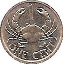 Seychelles 1 Cent Coin | Mud Crab | 2012 - 2014