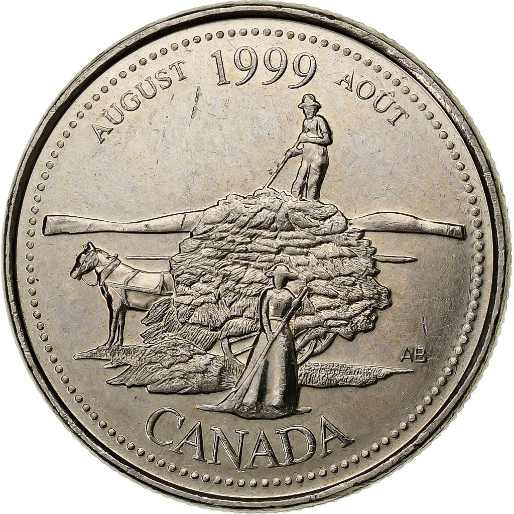 Canada | 25 Cents Coin | the Pioneer Spirit | Nickel | KM:349 | 1999
