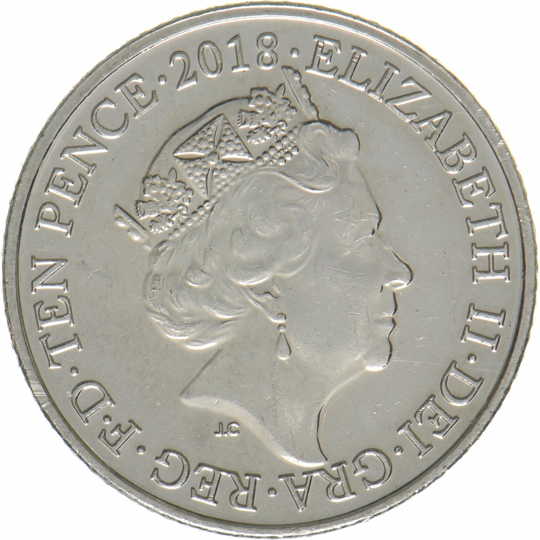 United Kingdom | 10 Pence Coin | Double Decker Bus | KM:1529 | 2018 - 2019