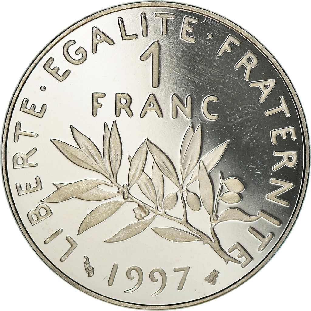 French 1 Franc Coin | Signature D'AP. O.ROTY | proof | KM925.2 | France | 1991 - 2001