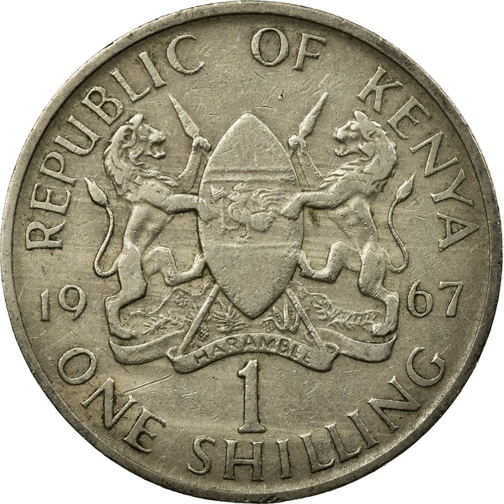 Kenya 1 Shilling | Монета Джомо Кеньятта 1963 - 1978 | КМ5 | 1966 - 1968