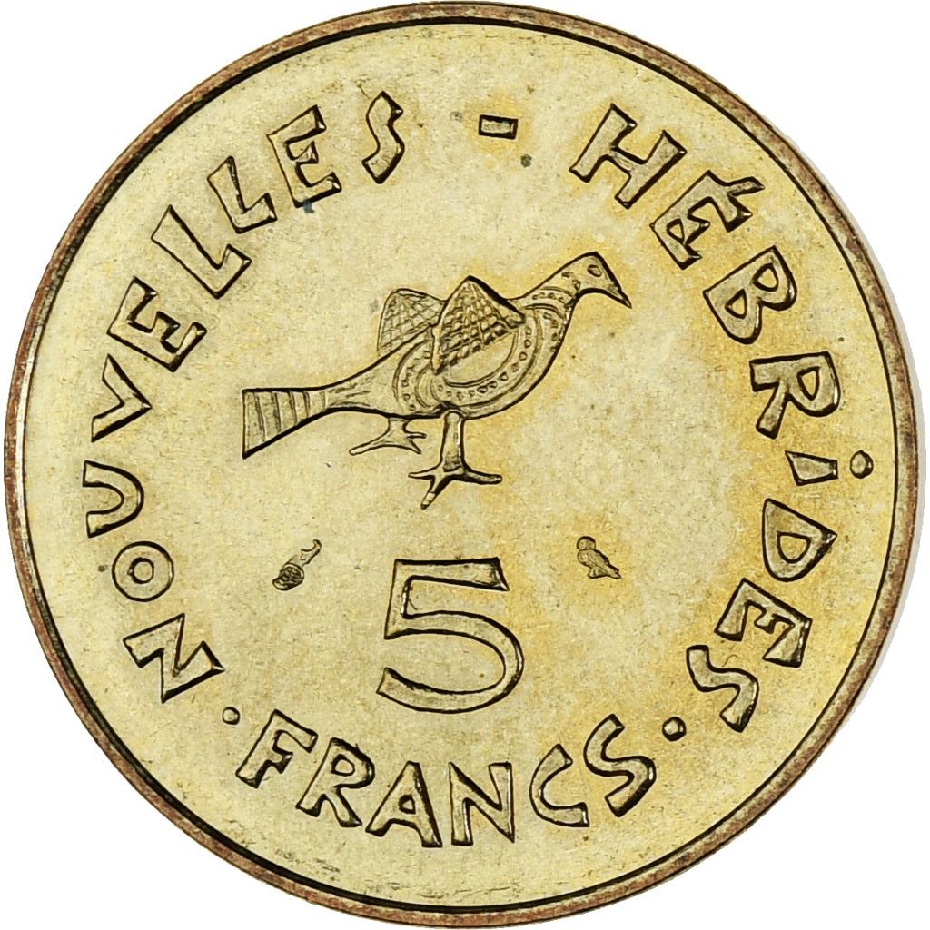 New Hebrides | 5 Francs Coin | Marianne | Frigate Bird | Km:6.1 | 1970