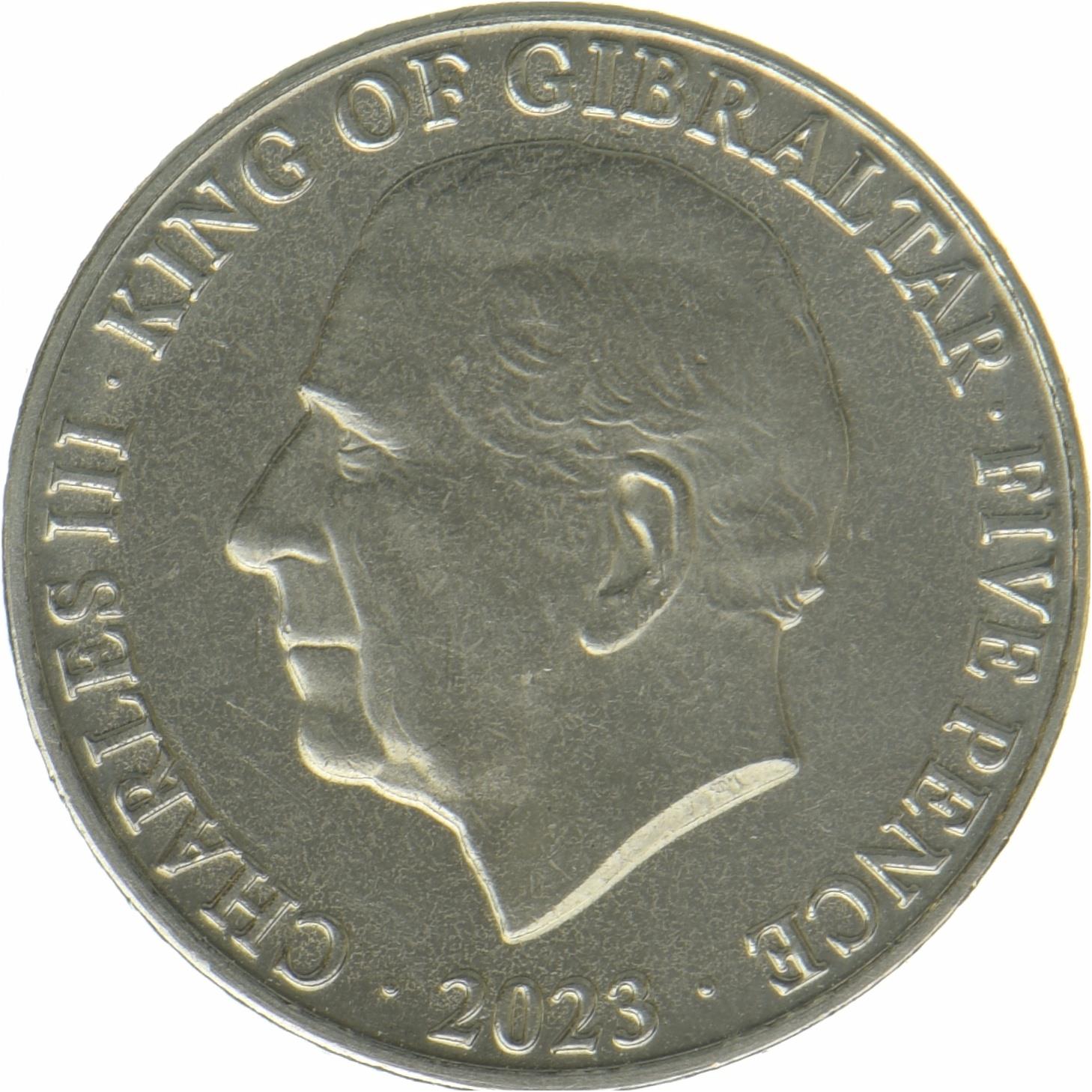 Gibraltar | 5 Pence Coin | Coronation | 2023 - 2024