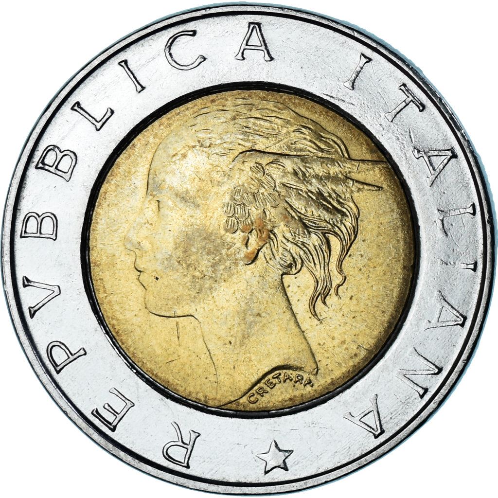 Italy | 500 Lire Coin | Parliament Elections | Km:203 | 1999