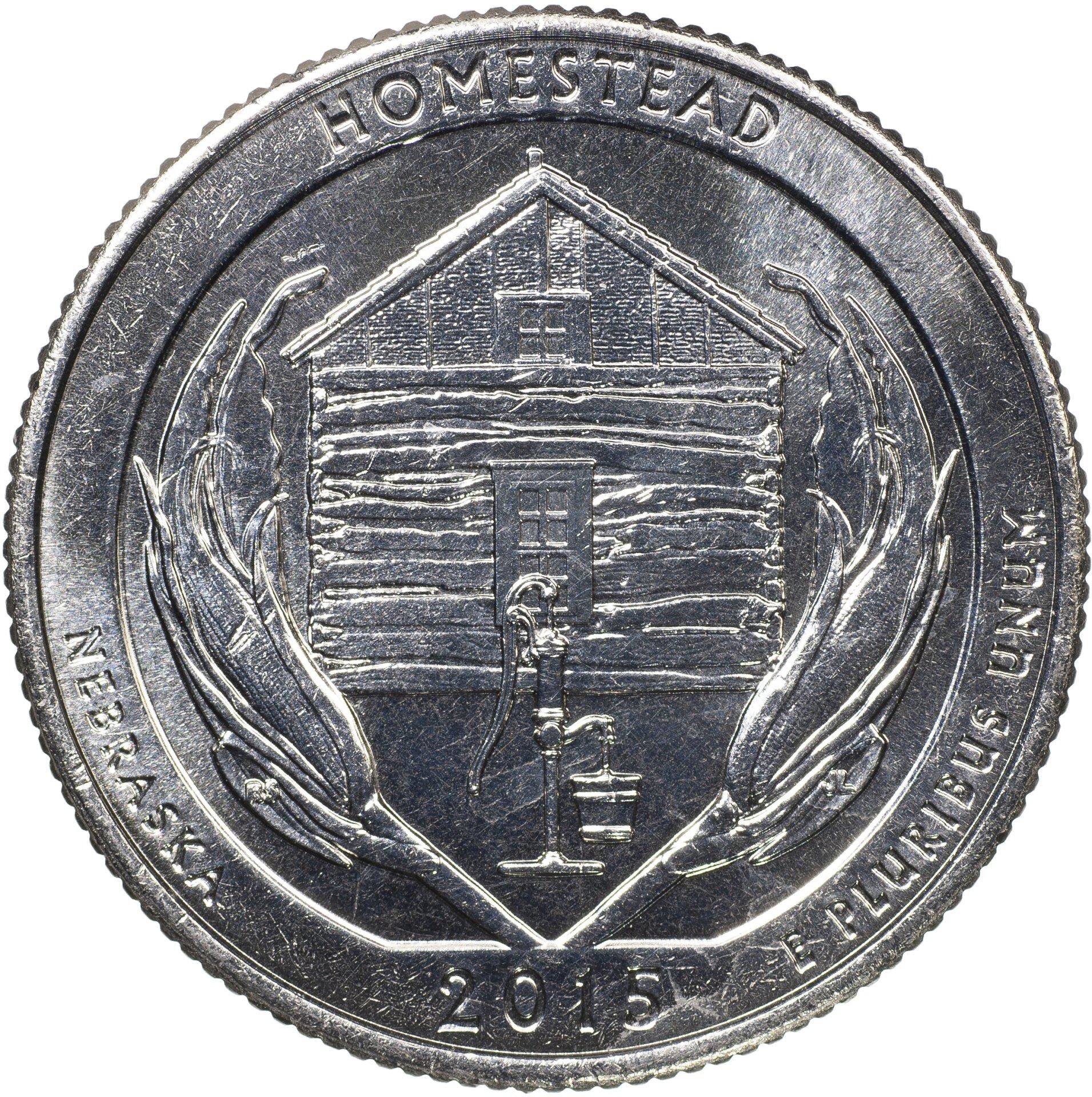 United States | 1/4 Dollar Coin | Homestead National Monument | Km:597 | 2015