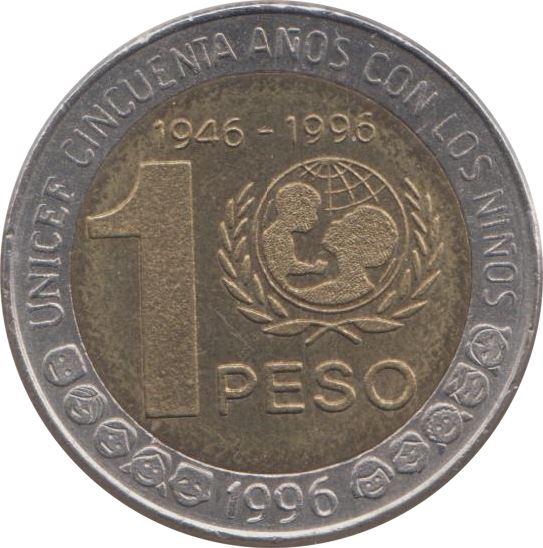 Coin Rag Argentina 1 Peso Coin | Unicef | Rag Doll | 1996
