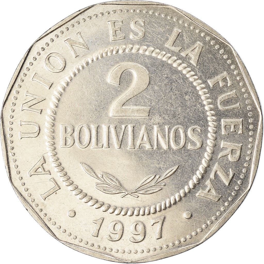Bolivia | 2 Bolivianos Coin | KM206.2 | 1995 - 2008