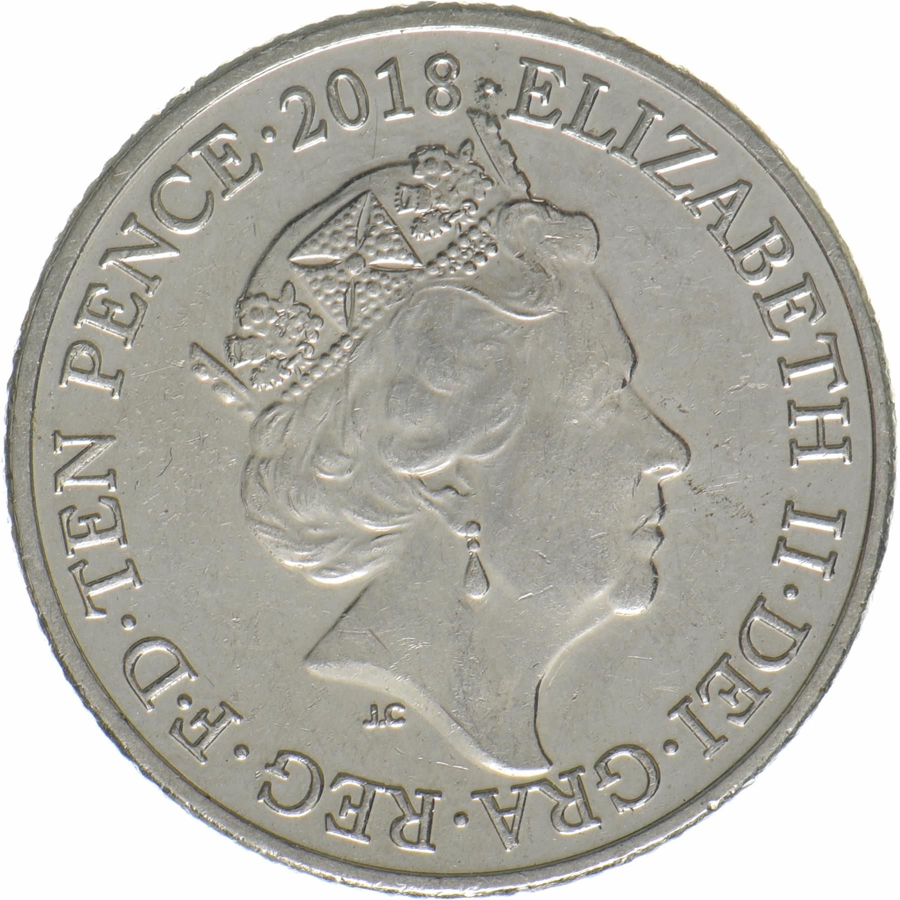 United Kingdom | 10 Pence Coin | Union Flag | KM:1546 | 2018 - 2019