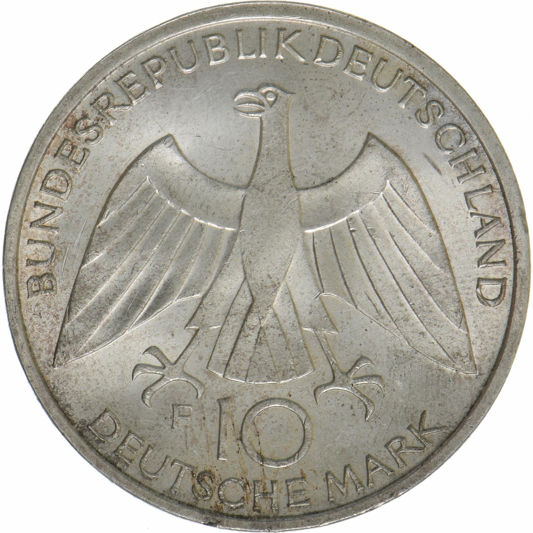 République fédérale d'Allemagne | Pièce de 10 Deutsche Mark | Jeux olympiques | KM:131 | 1972