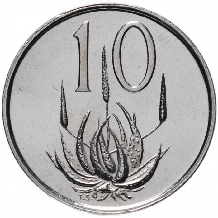 South Africa 10 Cents Coin | English Legend - SOUTH AFRICA | KM68.1 | 1965 - 1969