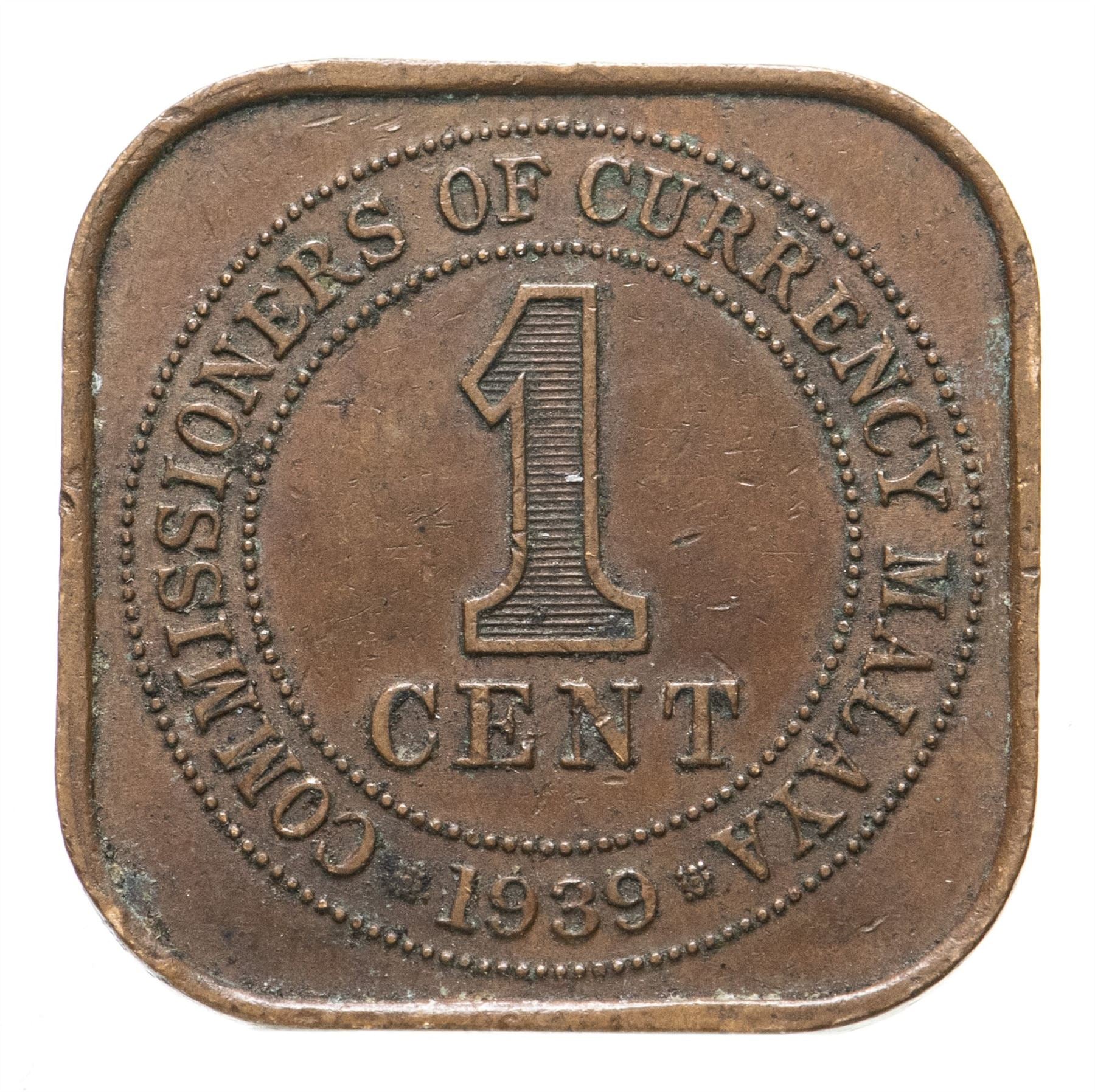Malaya | 1 Cent Coin | George VI | KM:2 | 1939 - 1941