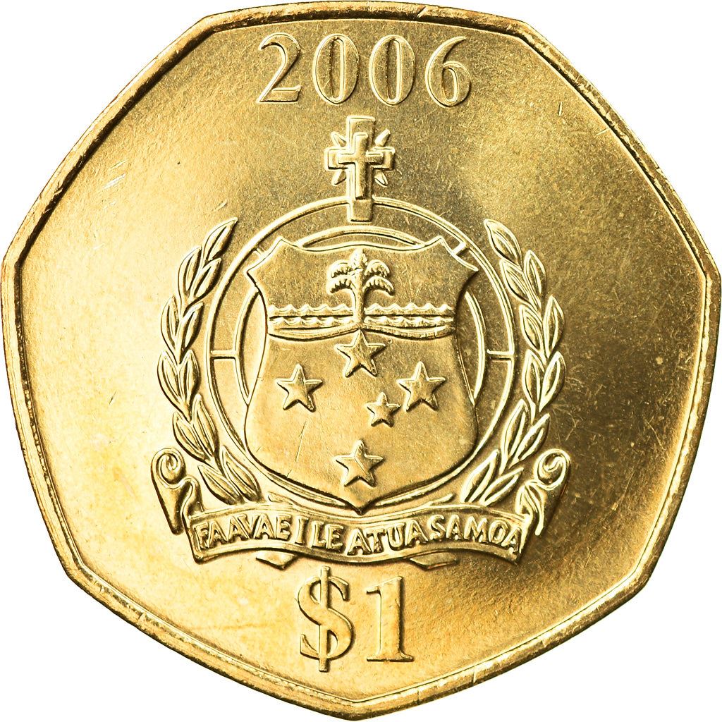 Samoa | 1 Tala Mynt | Malietoa Tanumafili II | Sköld | Kors | Km:135 | 2002 - 2006