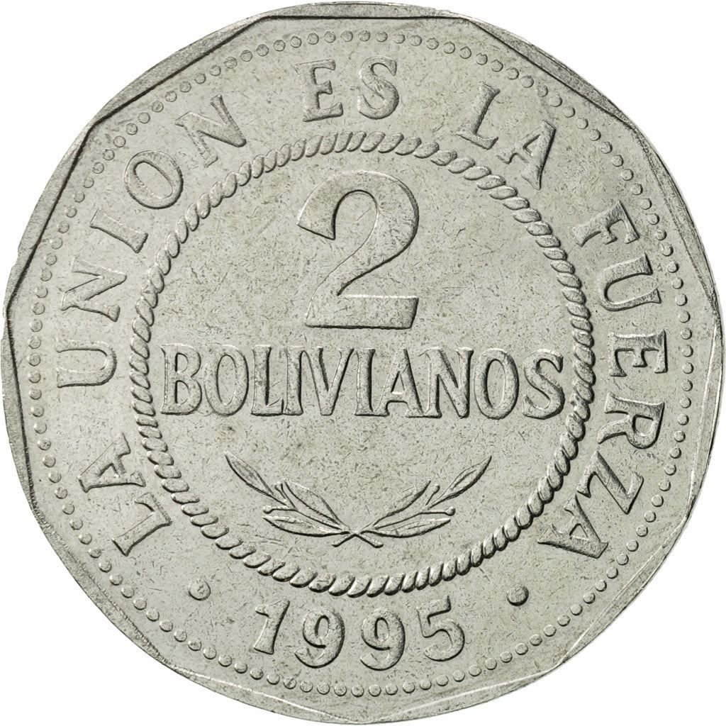 Bolivia | 2 Bolivianos Coin | KM206.2 | 1995 - 2008