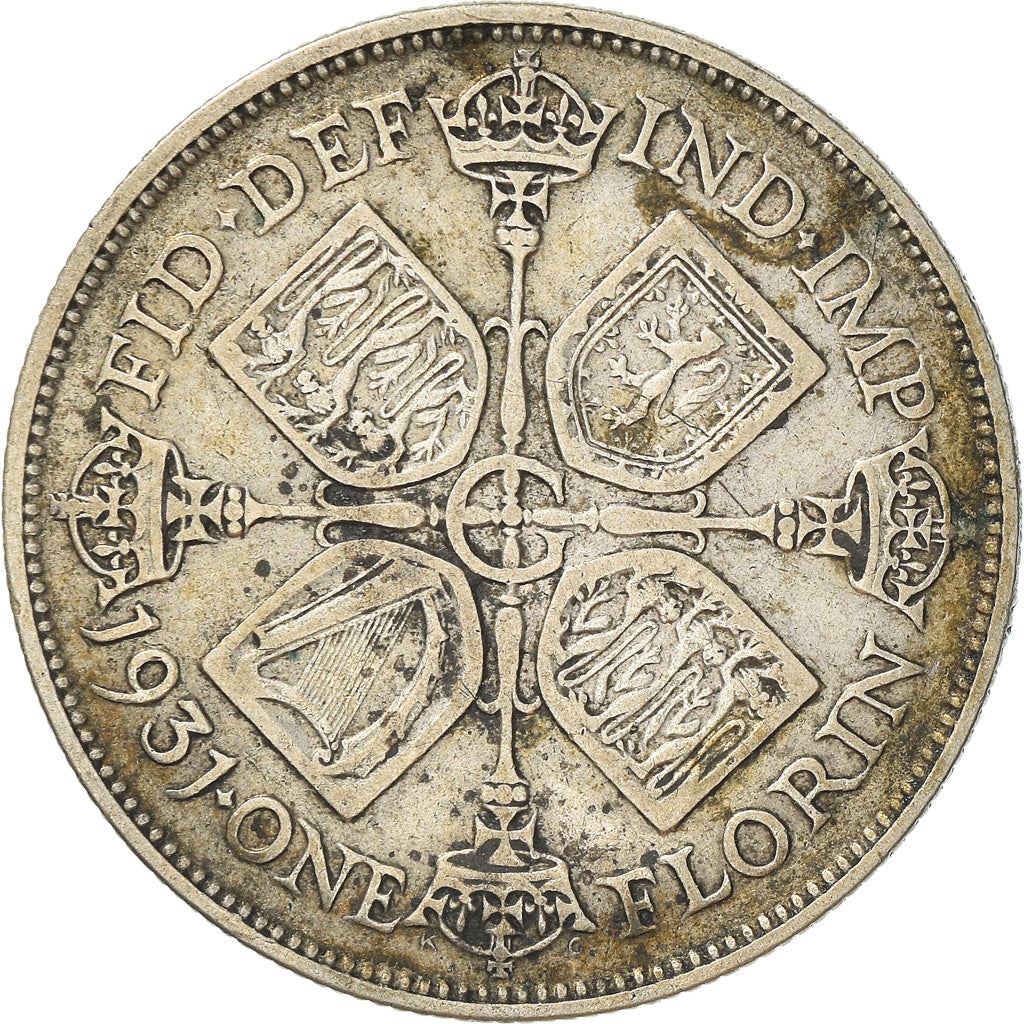 United Kingdom | 1 Florin Coin | George V | KM:834 | 1927 - 1936
