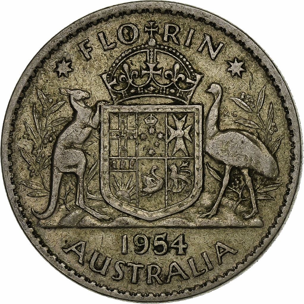 Australia | 1 Florin Coin | Elizabeth II | Km:54 | 1953 - 1954