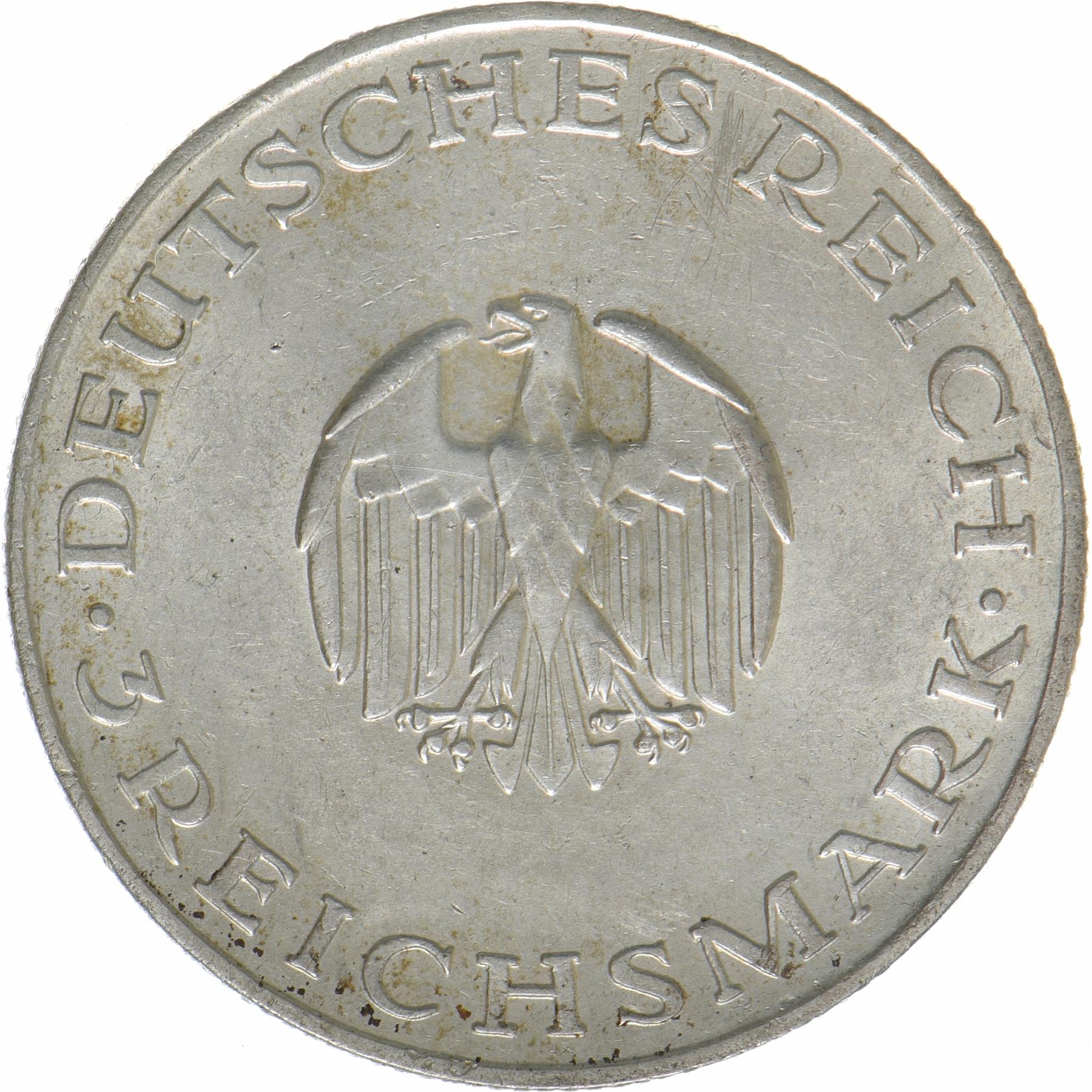 Germany | 3 Reichsmark Coin | Lessing | KM:60 | 1929
