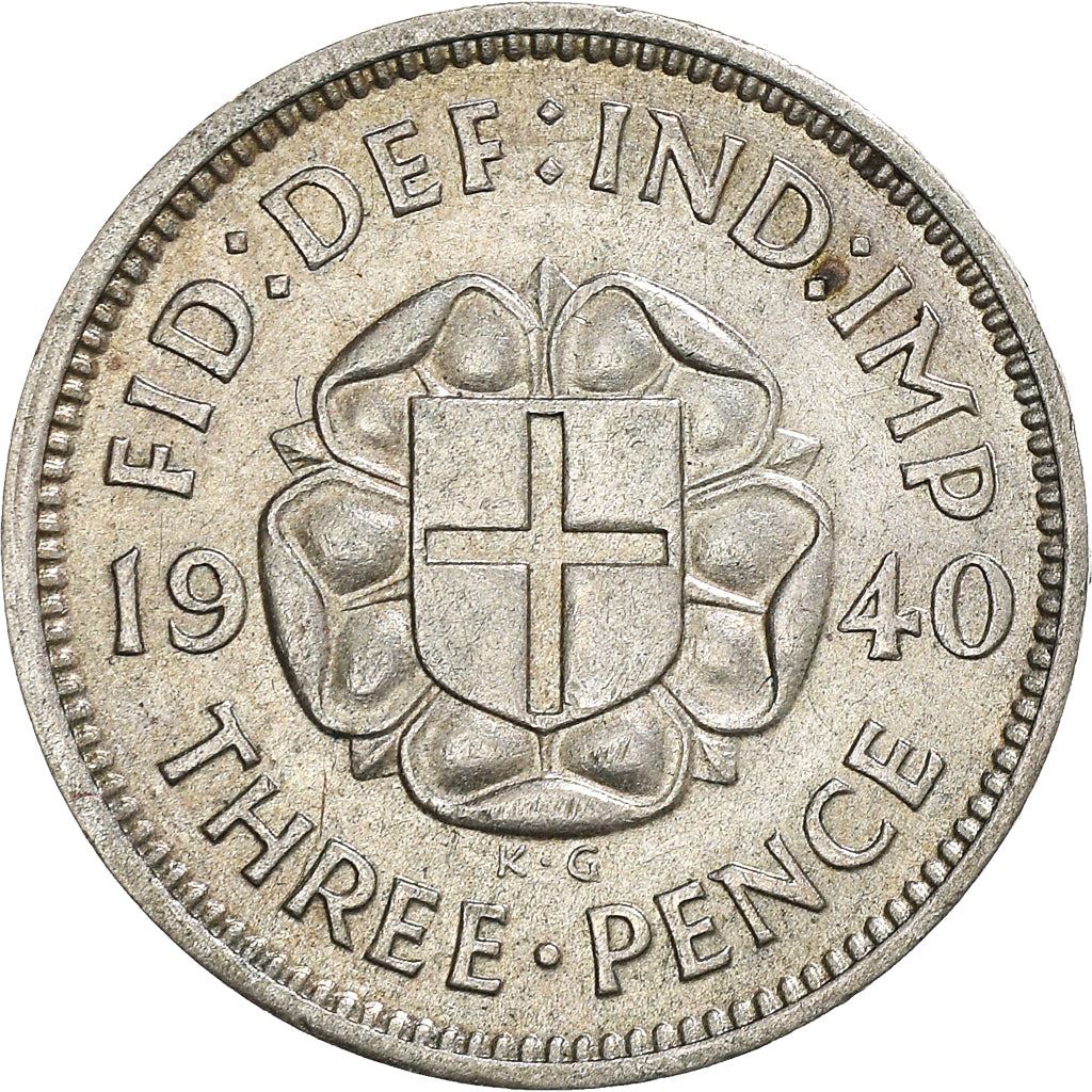 United Kingdom | 3 Pence Coin | George VI | KM:848 | 1937 - 1945