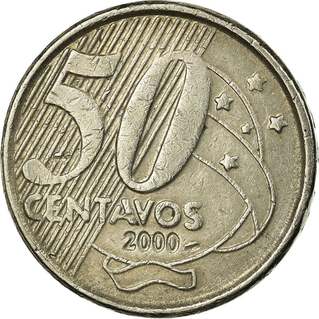Brazil | 50 Centavos Coin | José Maria da Silva | Km:651 | 1998 - 2001