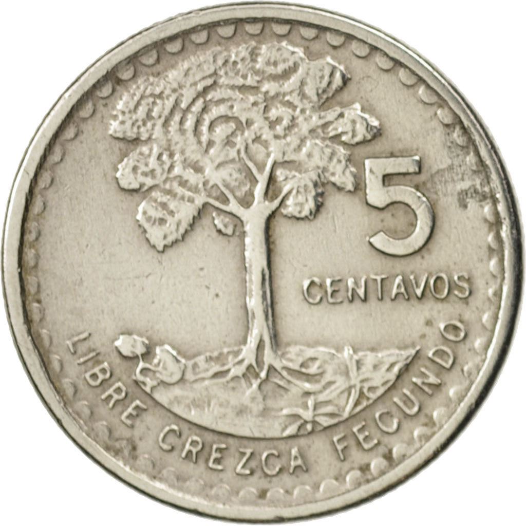 Guatemala | 5 Centavos Coin | Kapok Tree | Km:270 | 1971 - 1977