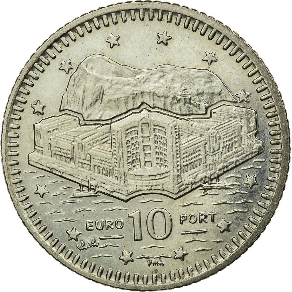 Gibraltar | 10 Pence Coin | Queen Elizabeth II | KM776 | 1998 - 2003